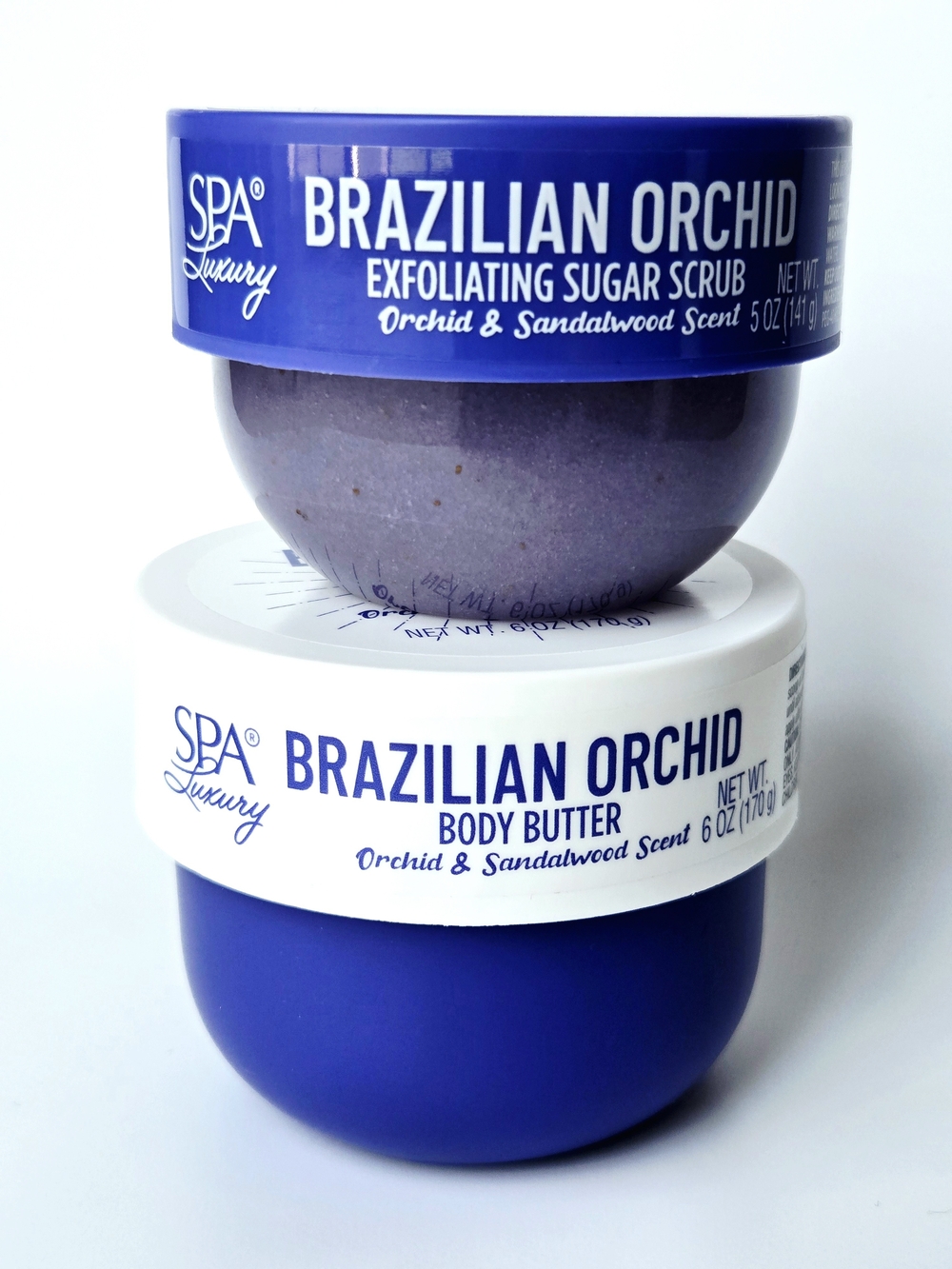 Spa Luxury Brazilian Orchid Body Butter & Sugar Scrub Set NWT